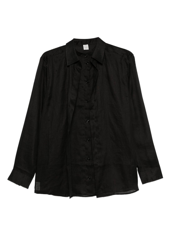 TOTEME PRE Shirts Black Ramie