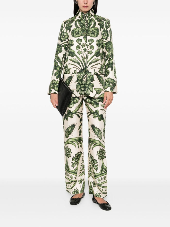 F.R.S . Shirts Green Silk