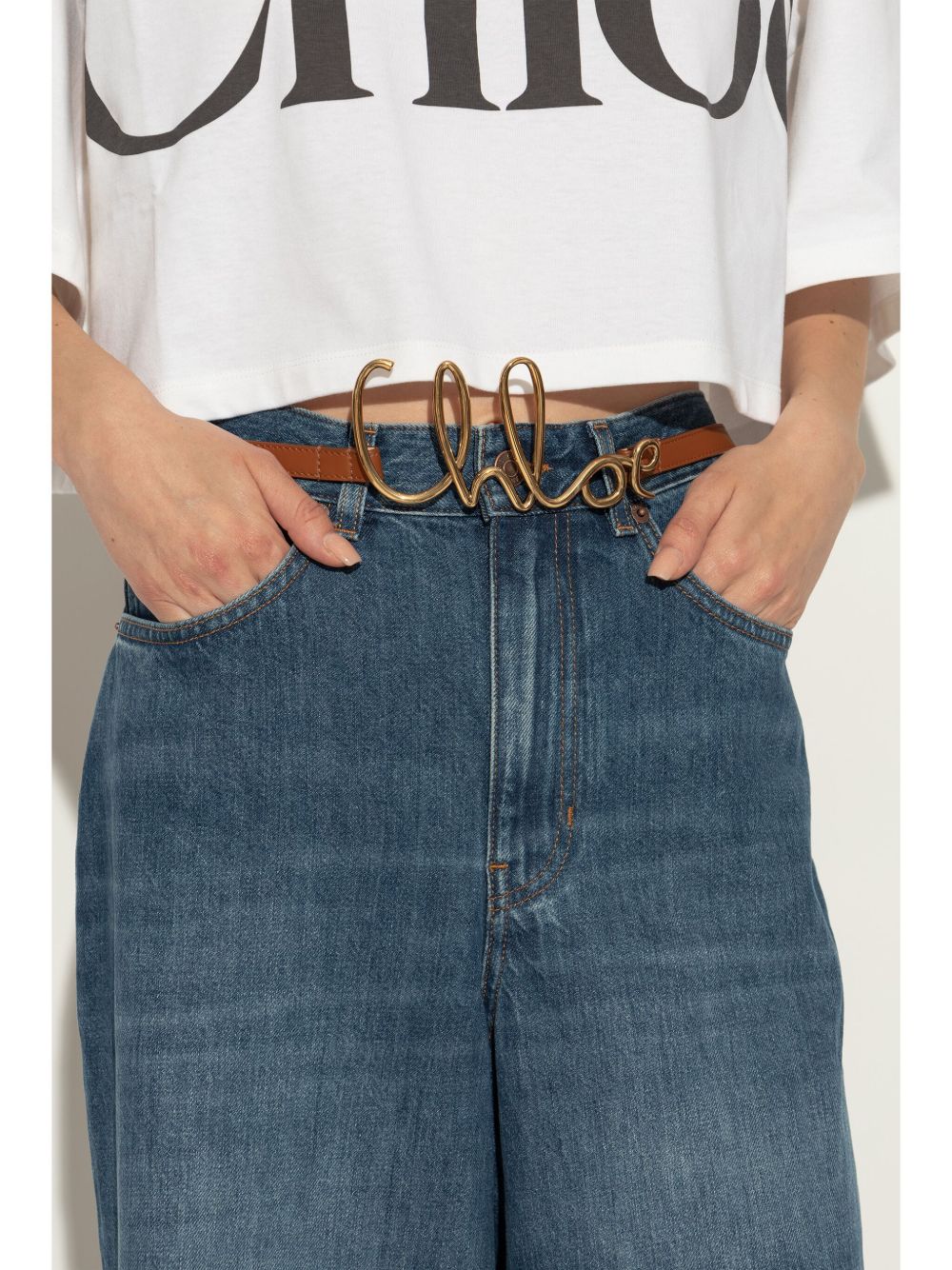 Chloè Belts Leather Brown