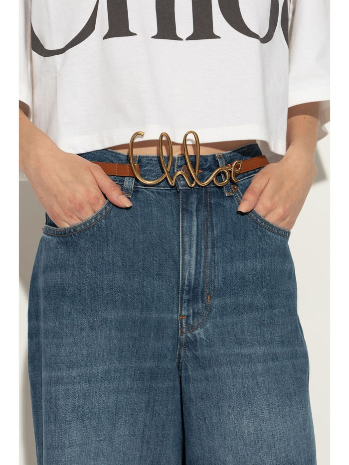 Chloè Belts Leather Brown