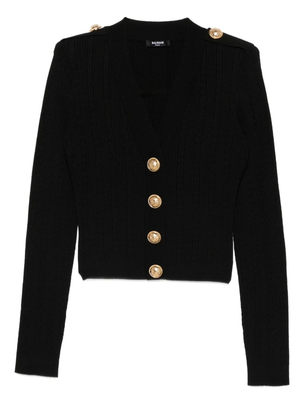 Balmain Sweaters Black Viscose Polyester