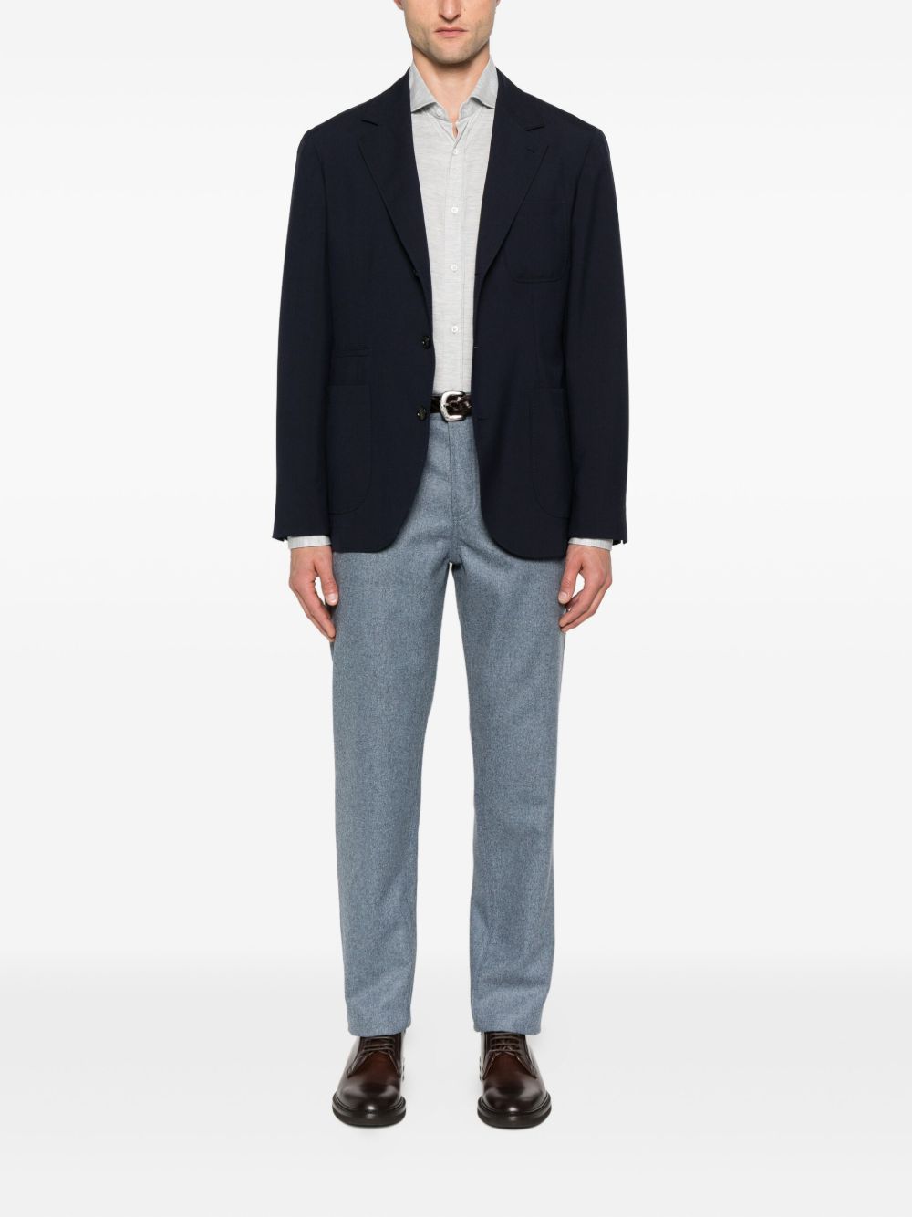 Brunello Cucinelli Shirts Grigio Chiaro Silk