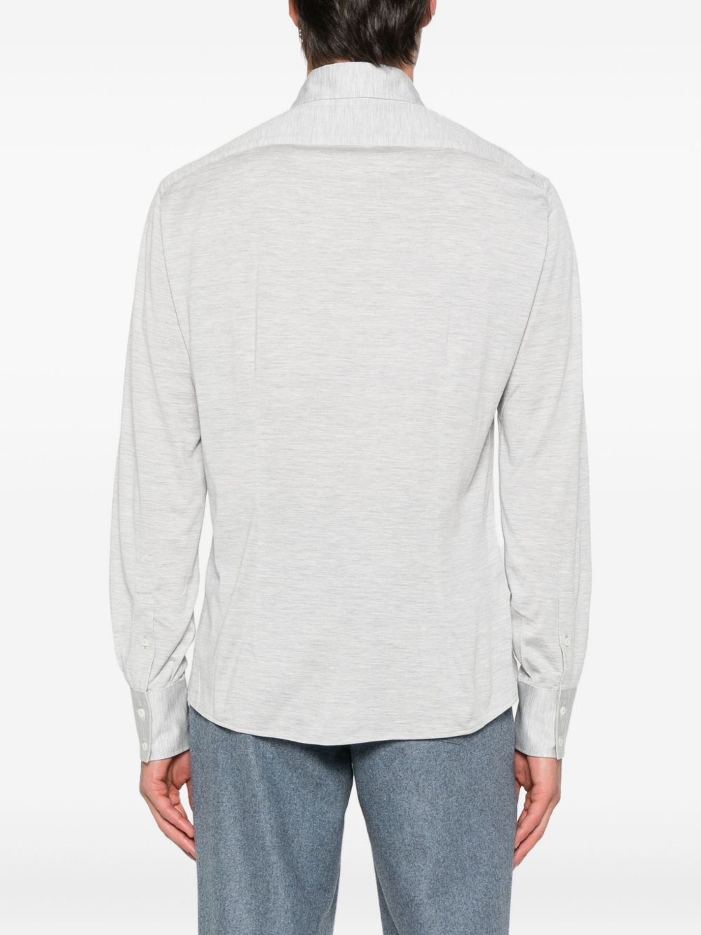 Brunello Cucinelli Shirts Grigio Chiaro Silk