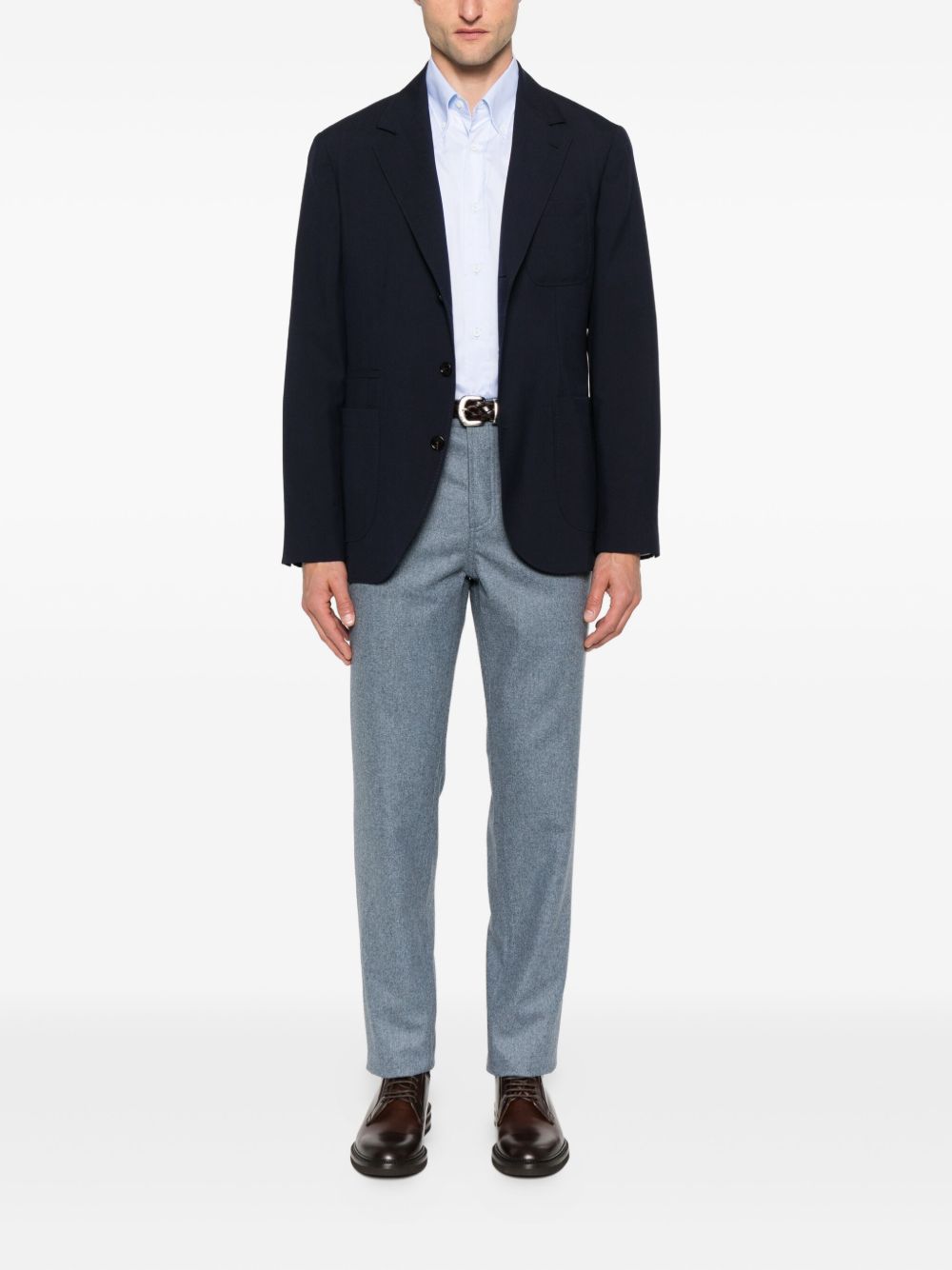 Brunello Cucinelli Shirts Azzurro Cotton
