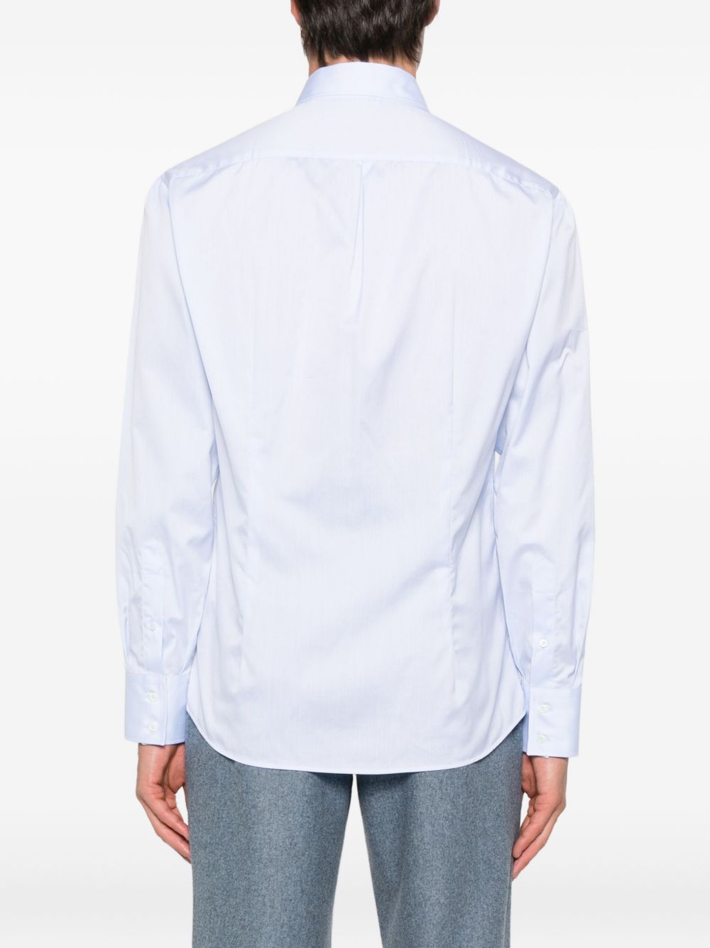 Brunello Cucinelli Shirts Azzurro Cotton