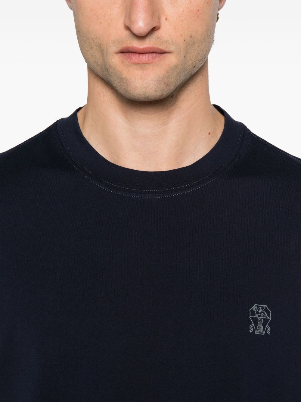 Brunello Cucinelli T-Shirts And Polos Blu Cotton