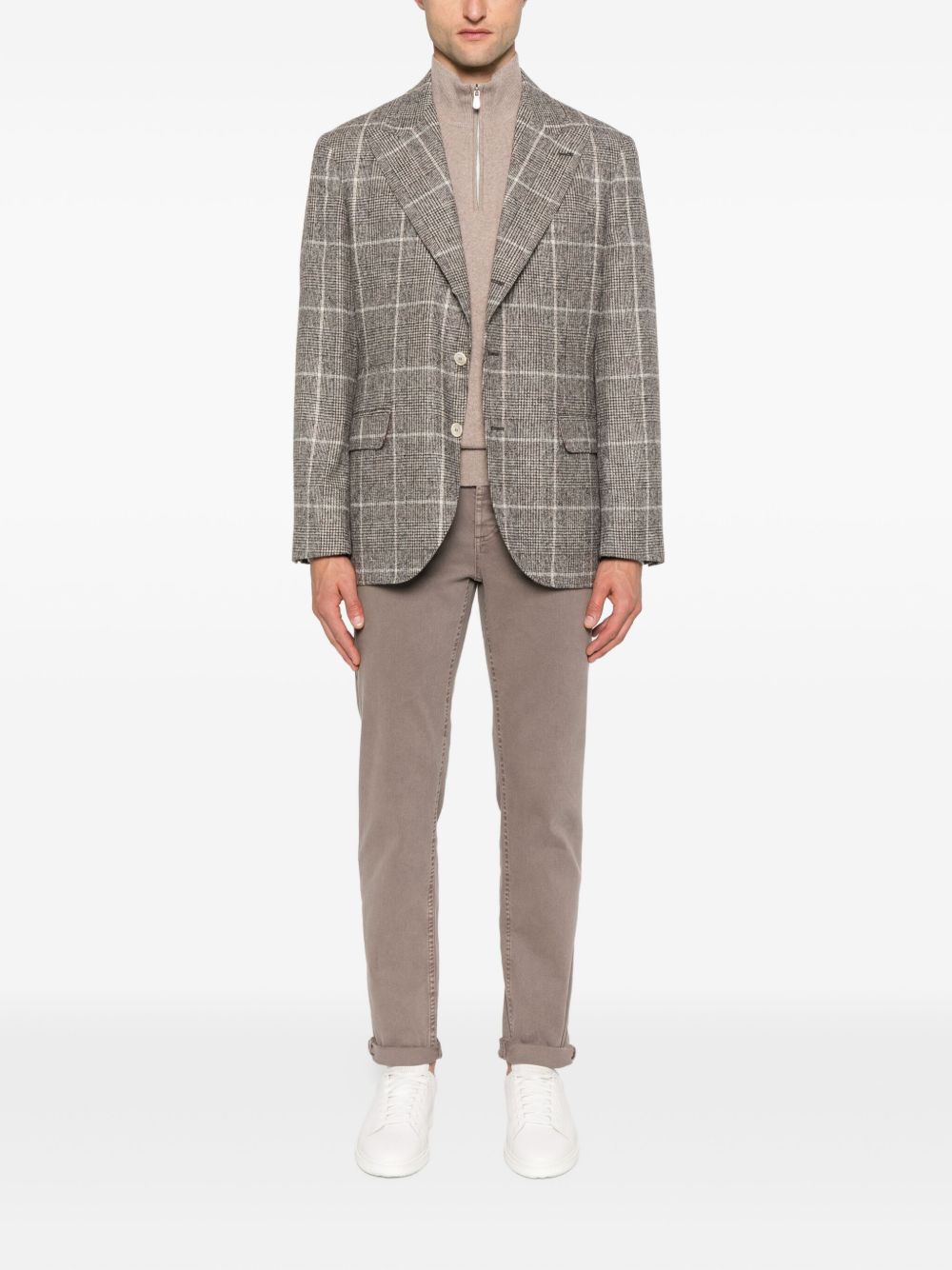Brunello Cucinelli Trousers Tortora Outer: Leather