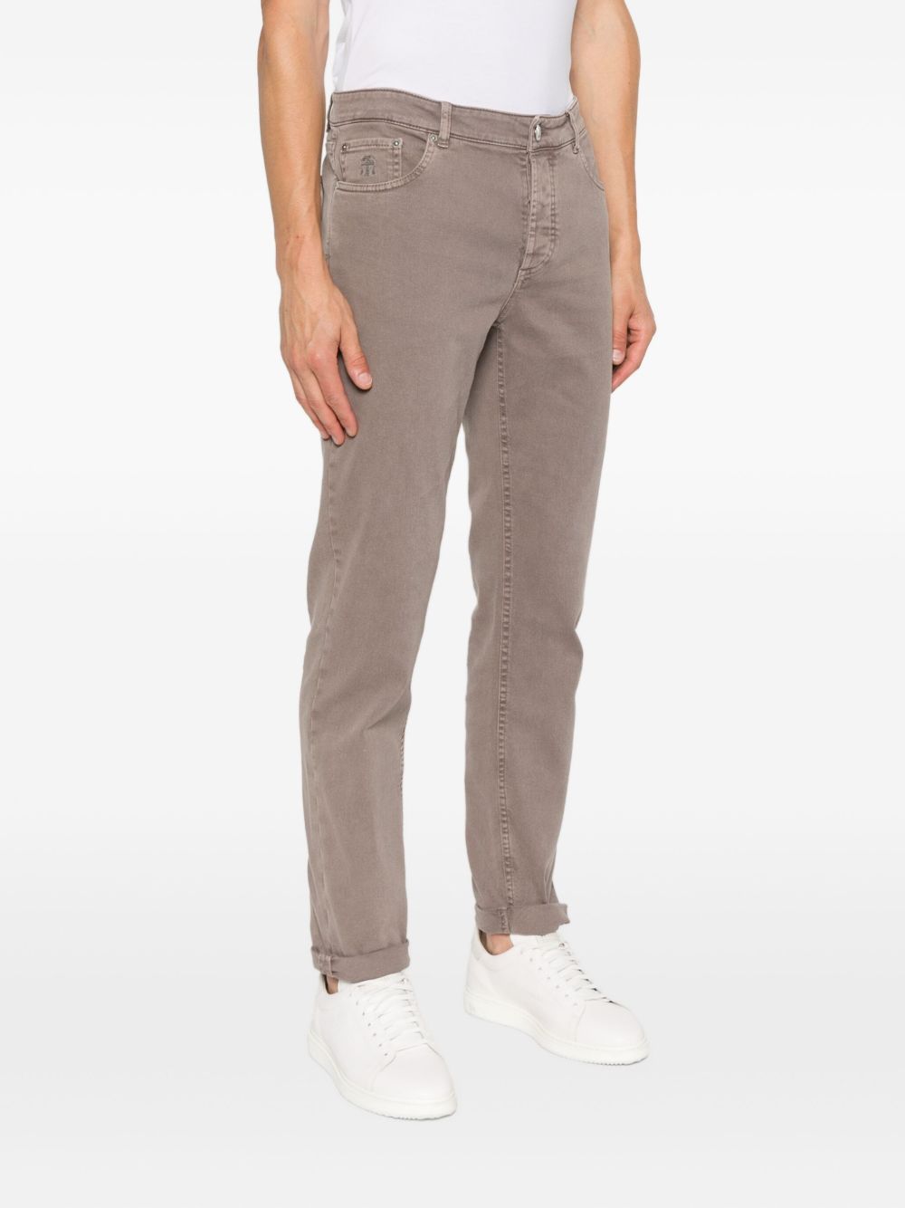 Brunello Cucinelli Trousers Tortora Outer: Leather