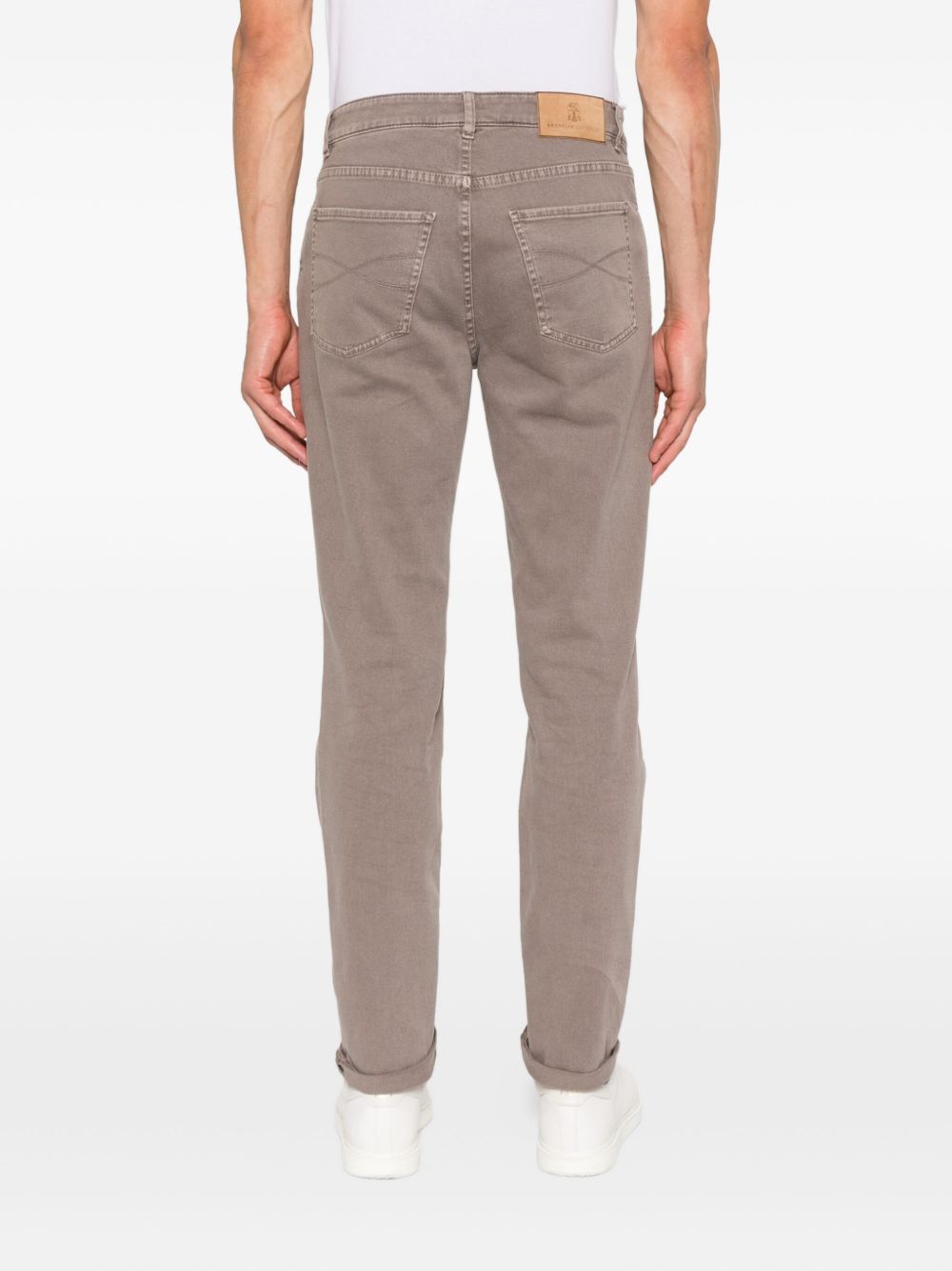 Brunello Cucinelli Trousers Tortora Outer: Leather