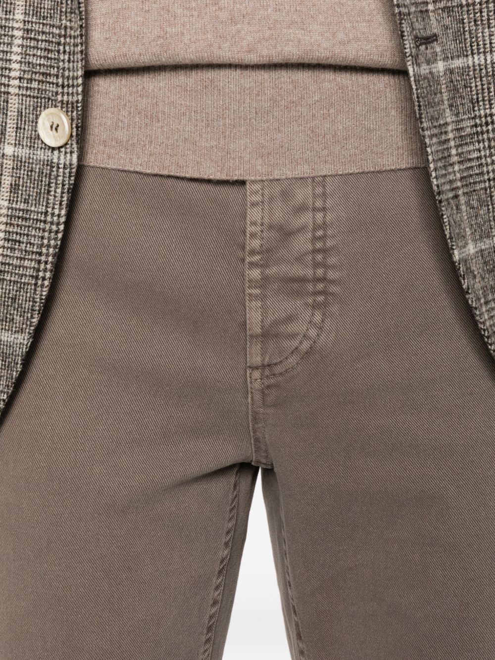 Brunello Cucinelli Trousers Tortora Outer: Leather