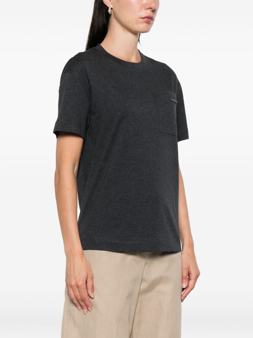 Brunello Cucinelli T-Shirts And Polos Grigio Cotton