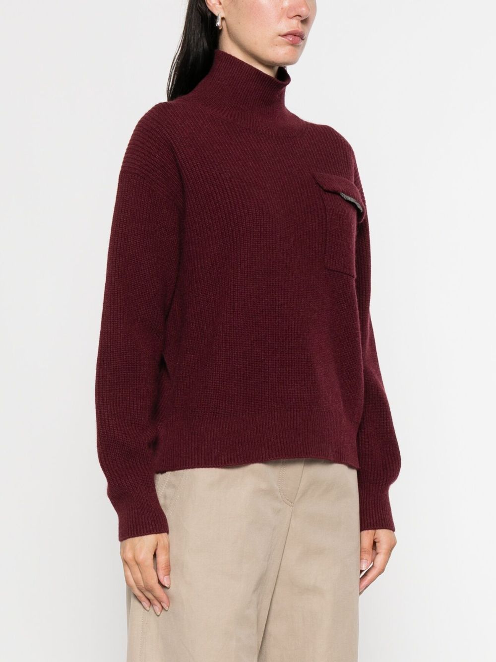 Brunello Cucinelli Sweaters Bordeaux Eco Brass