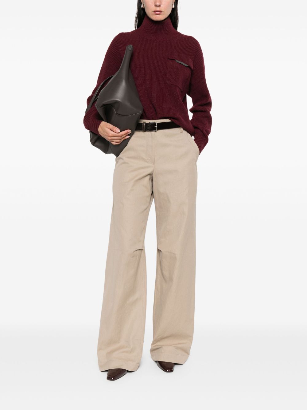 Brunello Cucinelli Sweaters Bordeaux Eco Brass
