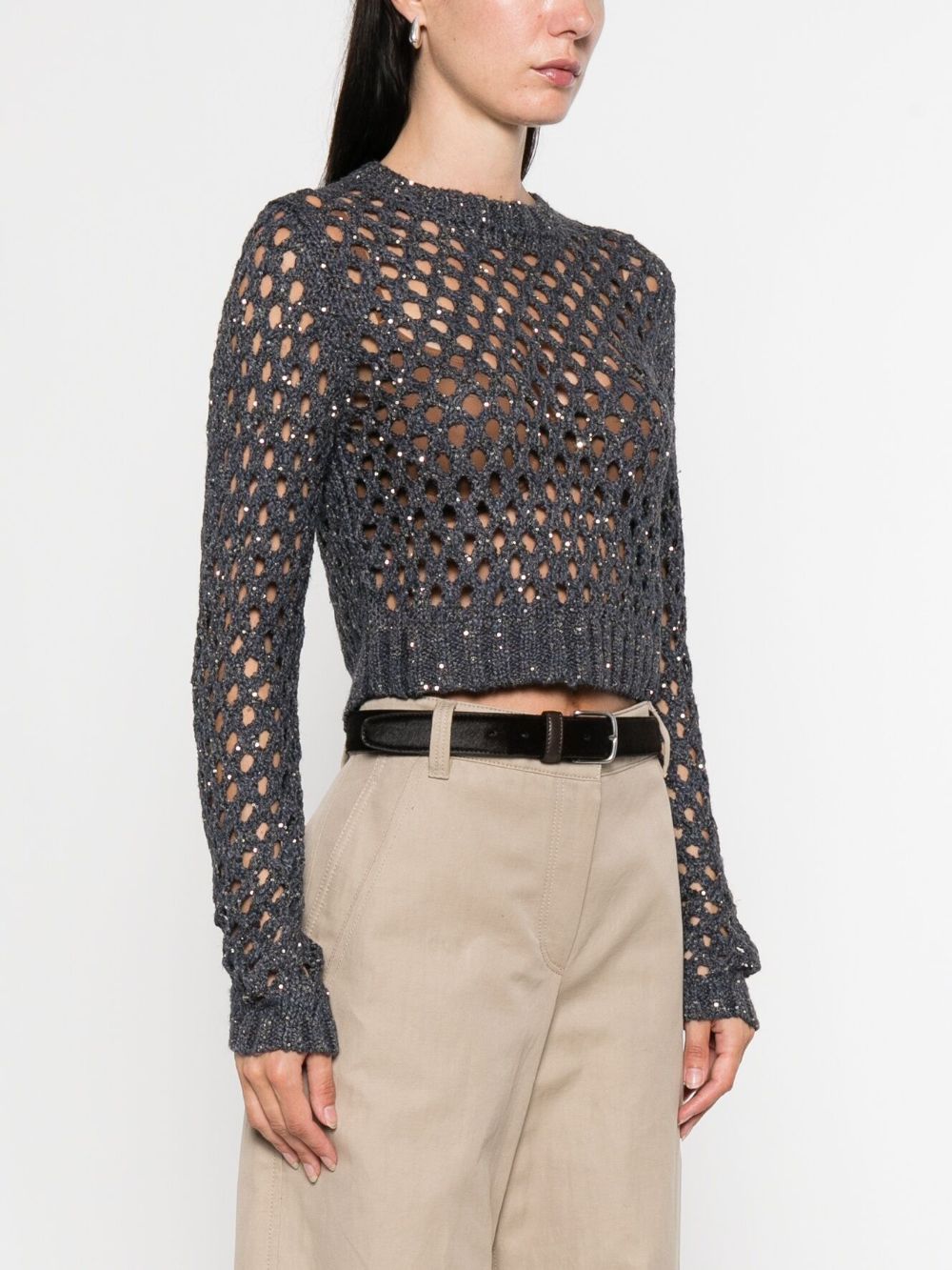 Brunello Cucinelli Sweaters Blu Scuro Silk