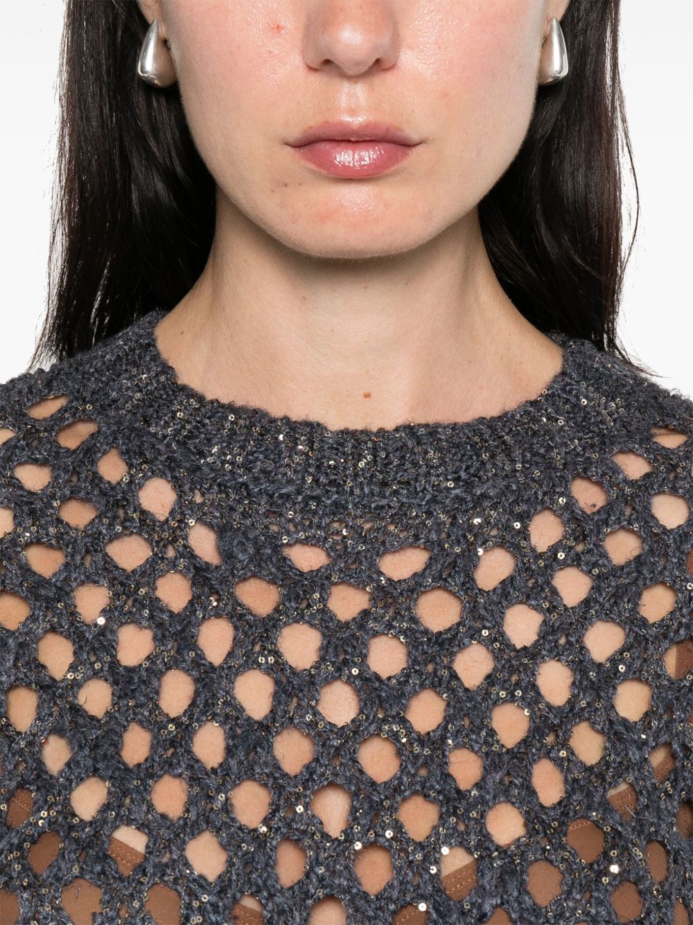 Brunello Cucinelli Sweaters Blu Scuro Silk