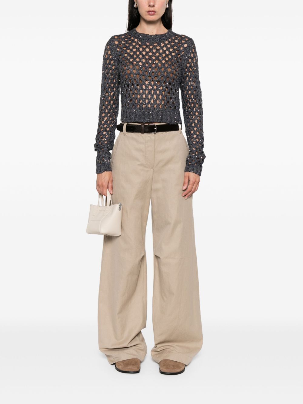Brunello Cucinelli Sweaters Blu Scuro Silk