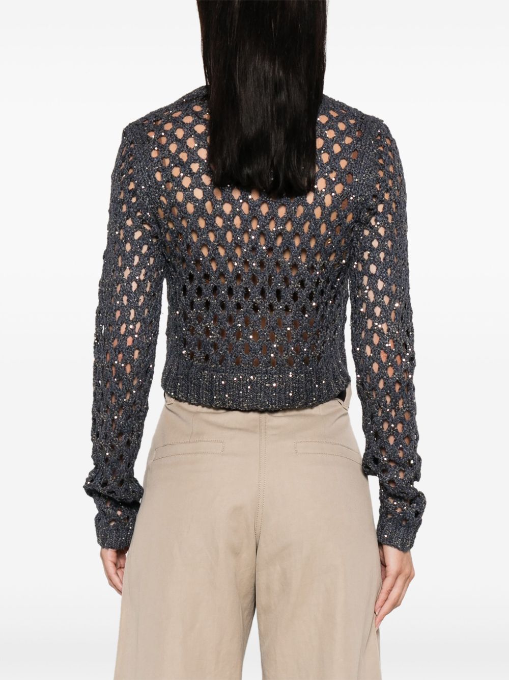Brunello Cucinelli Sweaters Blu Scuro Silk