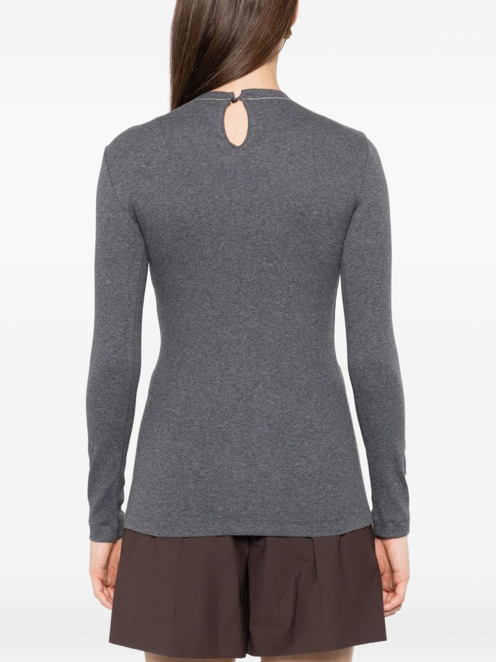 Brunello Cucinelli T-Shirts And Polos Grigio Scuro Cotton