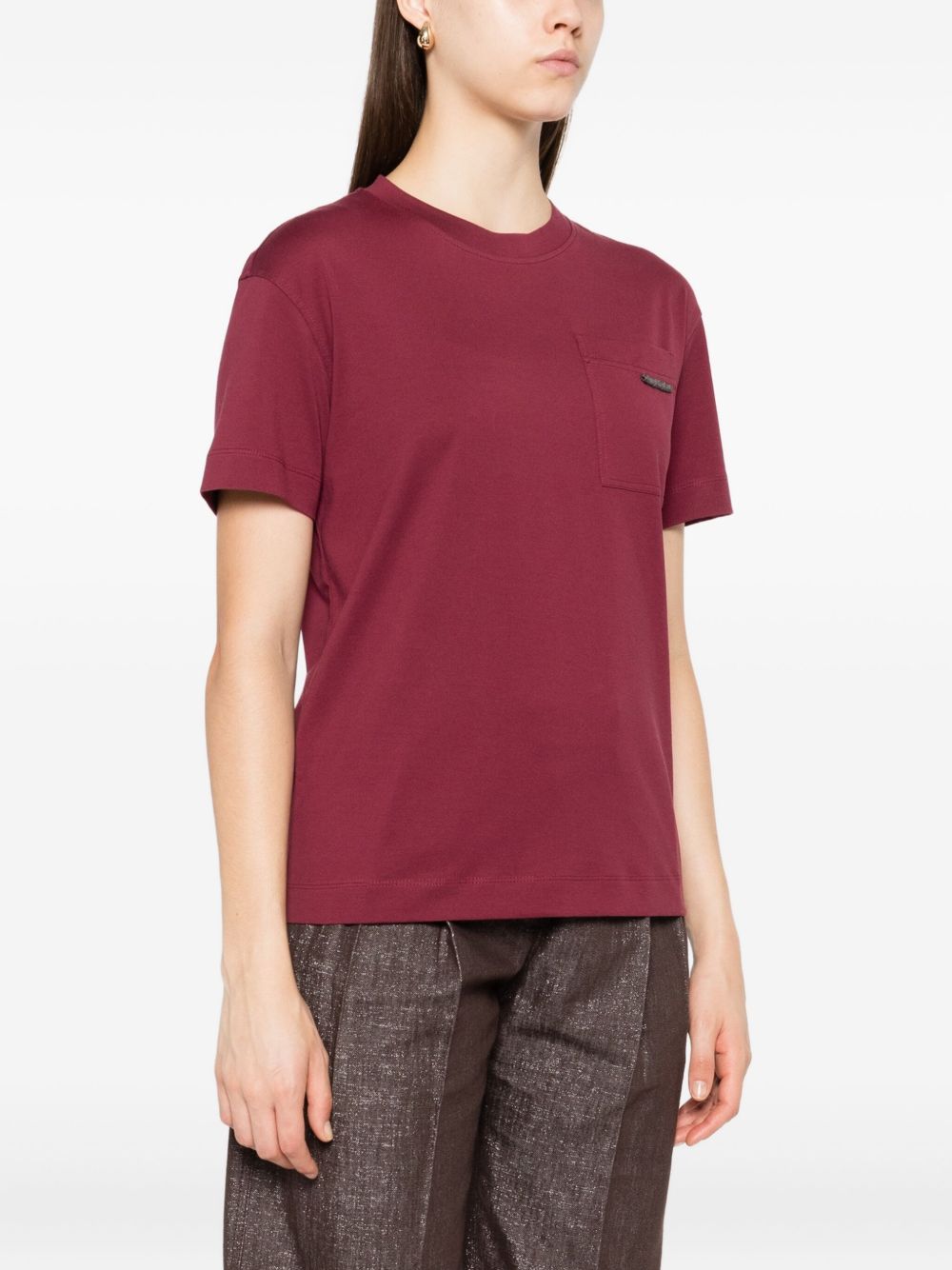 Brunello Cucinelli T-Shirts And Polos Rosso Cotton