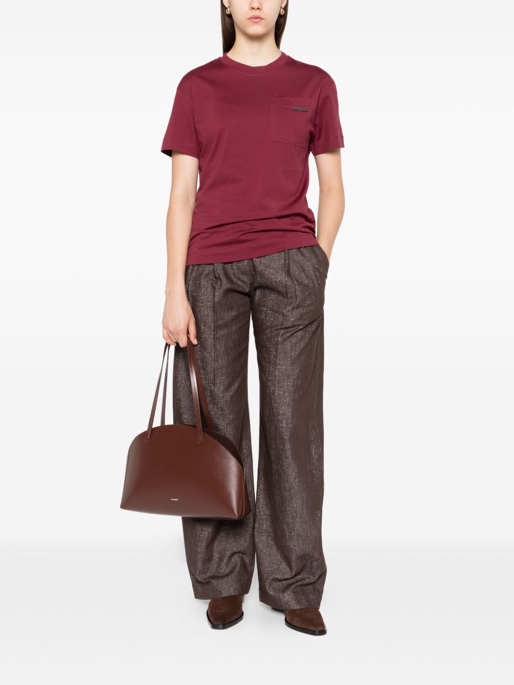 Brunello Cucinelli T-Shirts And Polos Rosso Cotton