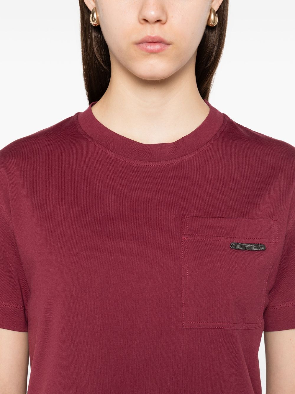 Brunello Cucinelli T-Shirts And Polos Rosso Cotton