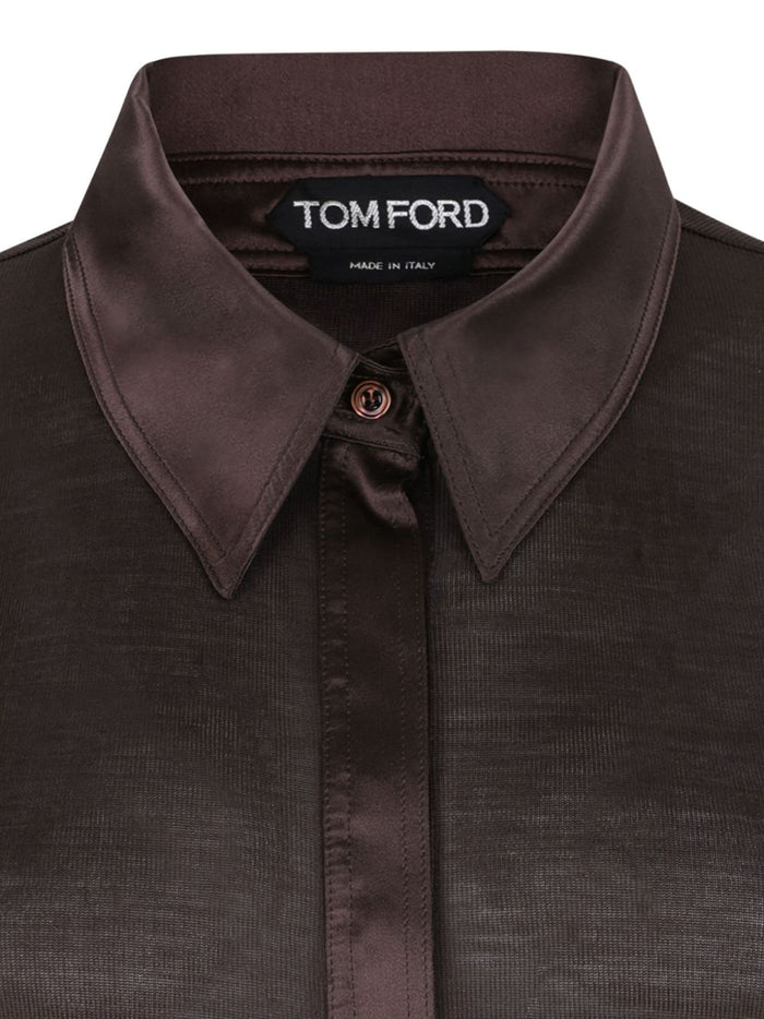 Tom Ford T-shirts and Polos Brown Silk