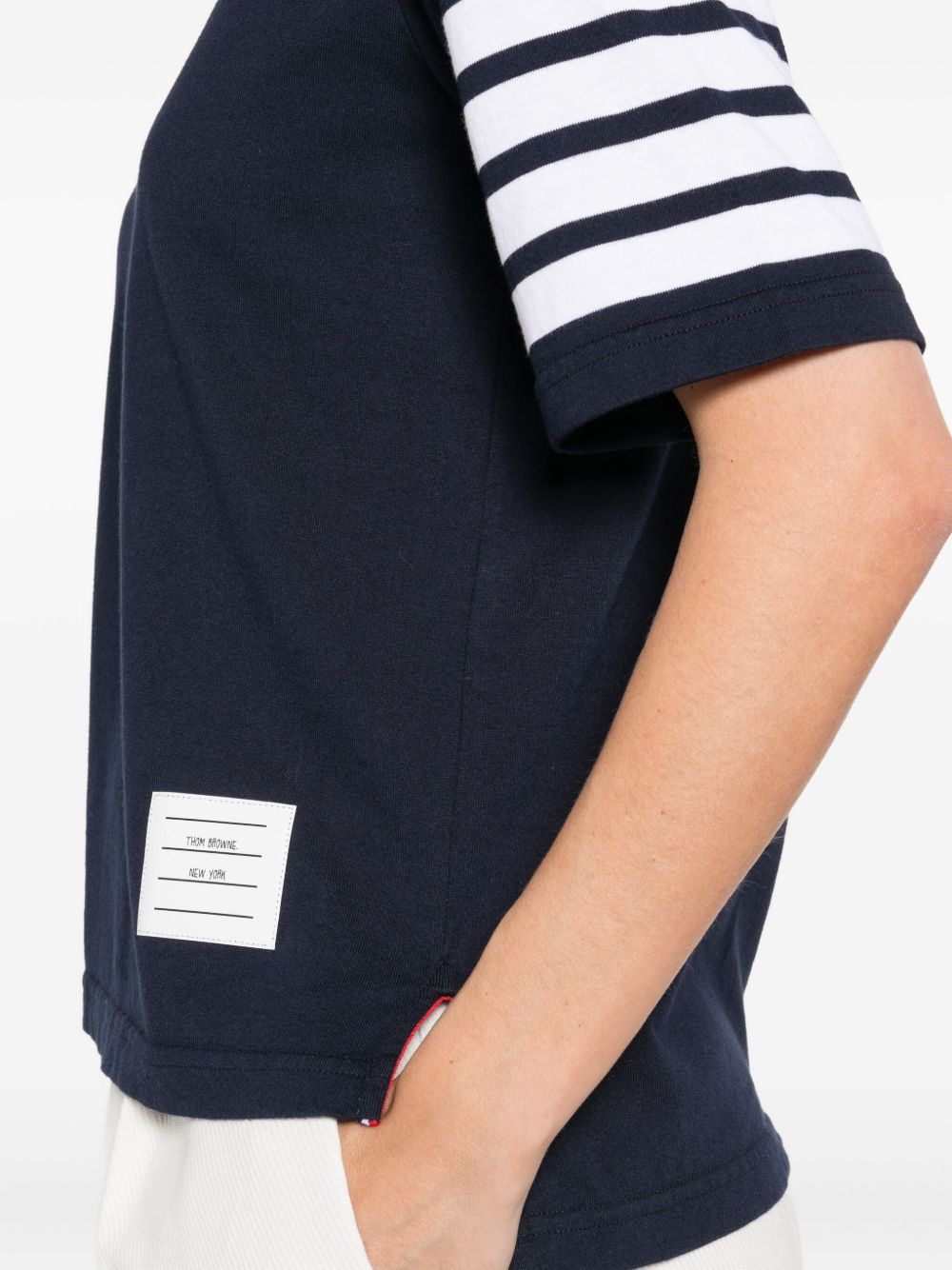 Thom Browne T-Shirts And Polos Blue Self: Sustainable Cotton