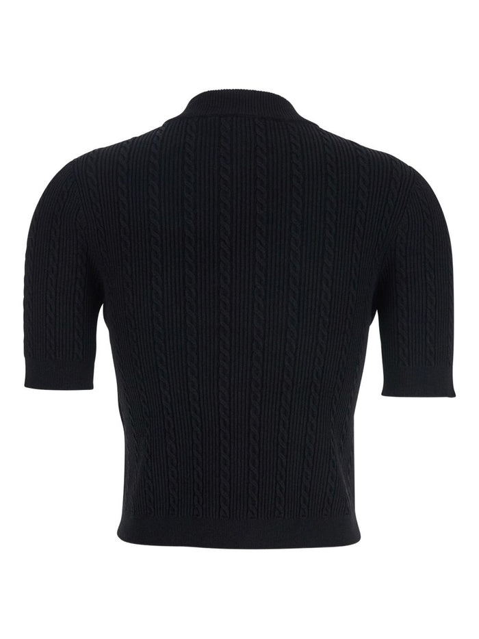 Balmain Sweaters Black Viscose Polyester