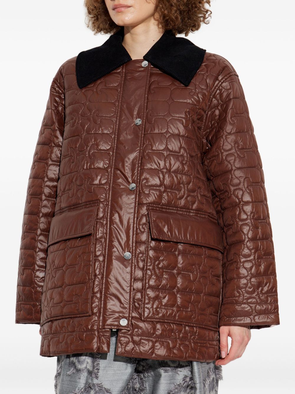 Ganni Jackets Brown Outer: Recycled Polyamide