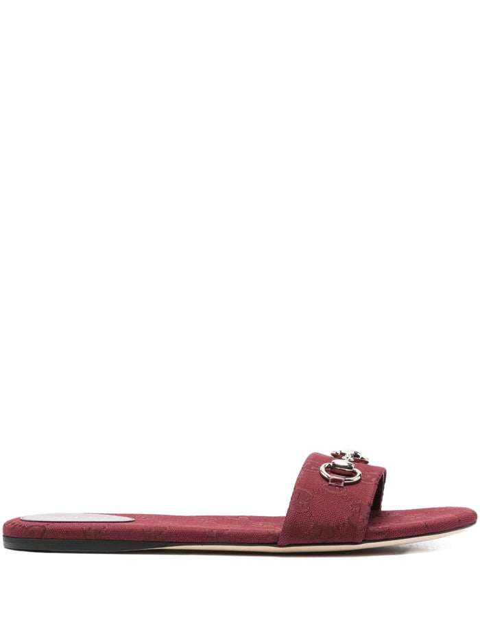 Gucci Sandals Bordeaux Outer: Fabric