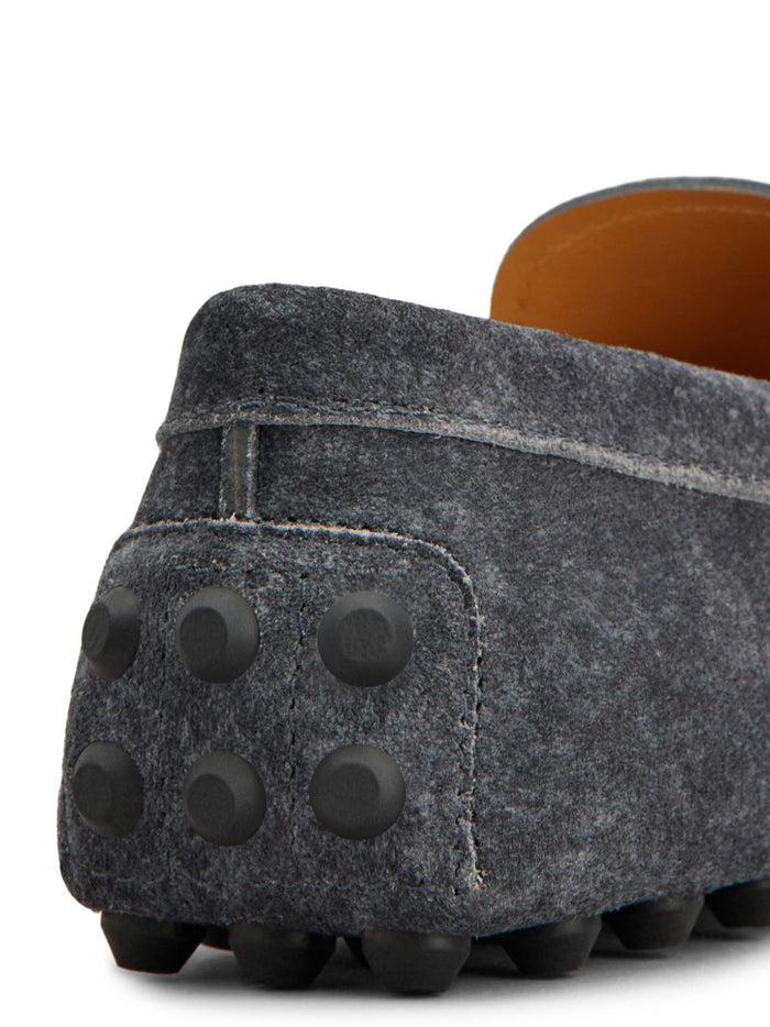 Tods Flat Shoes Blue Calf Leather