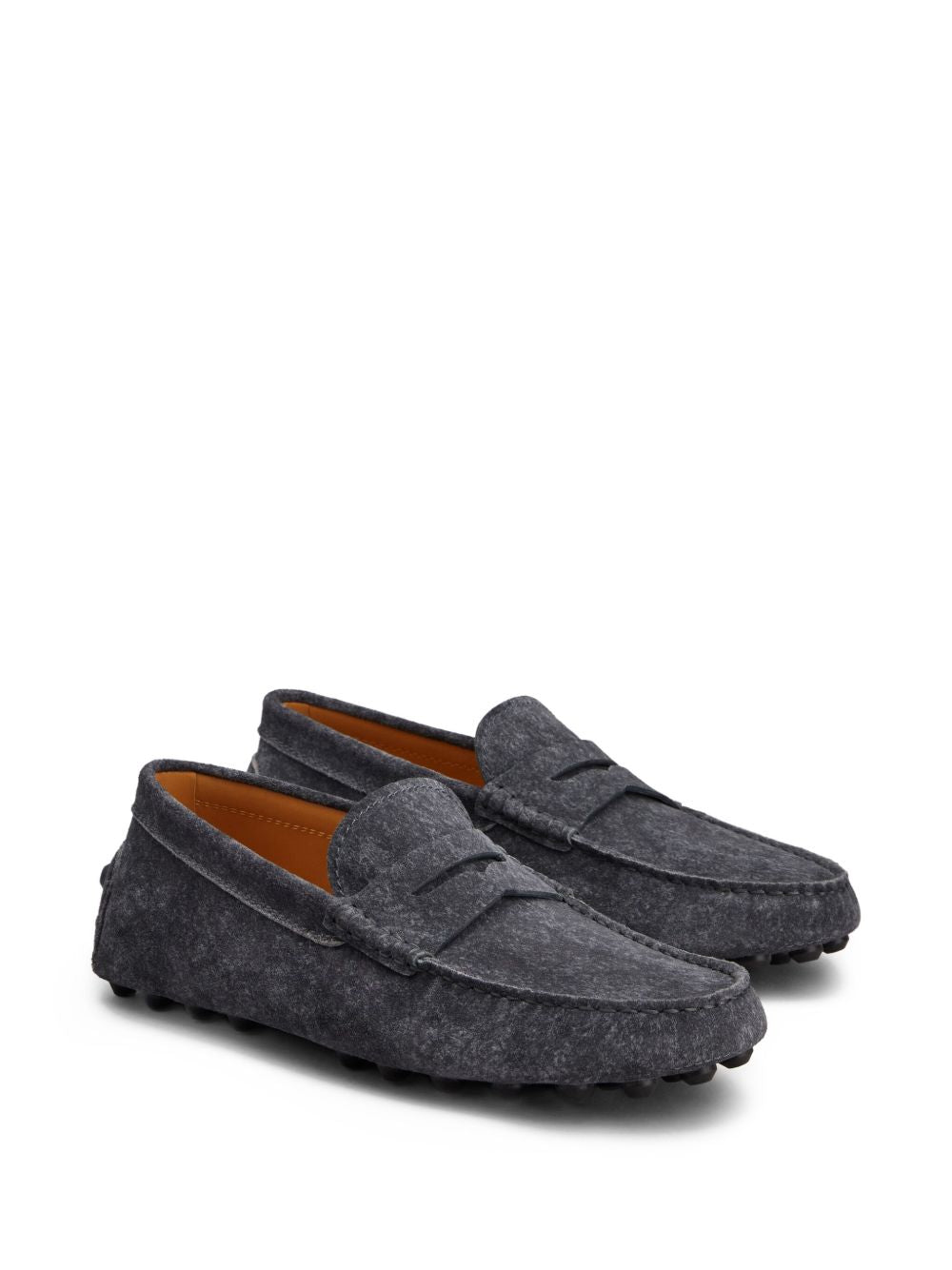 Tods Flat Shoes Blue Calf Leather