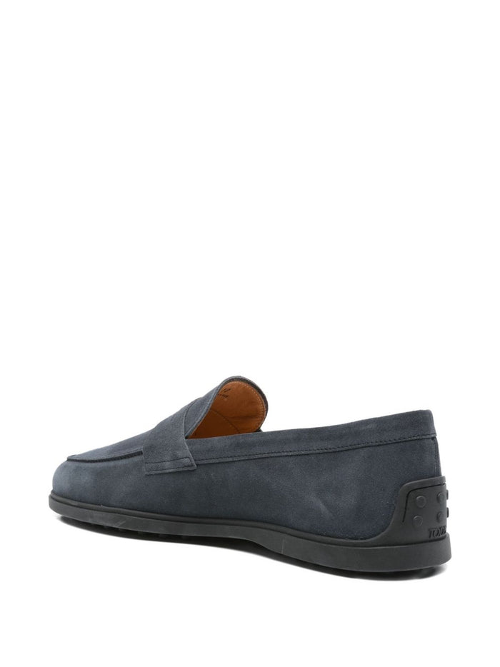 Tods Flat Shoes Blue Suede