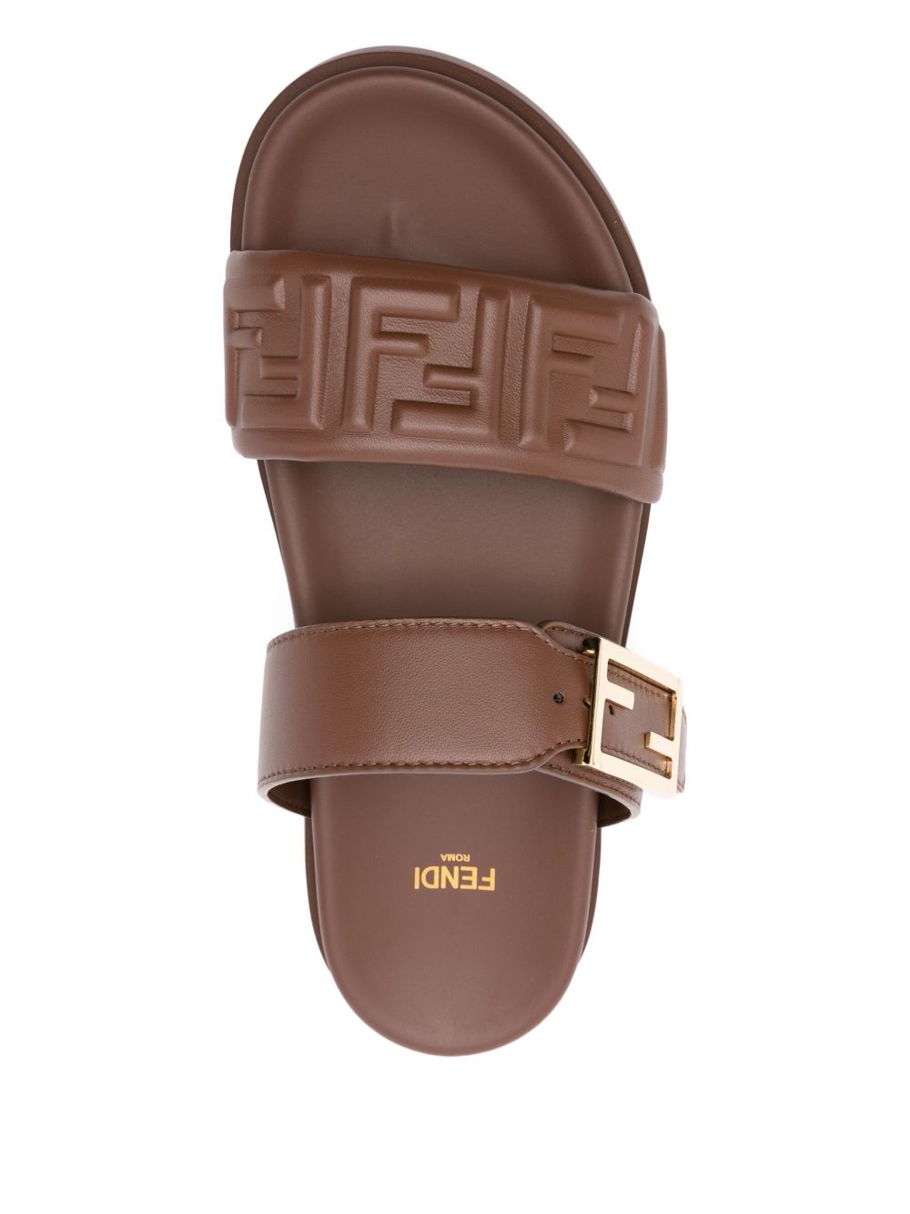 Fendi Sandals Leather Brown