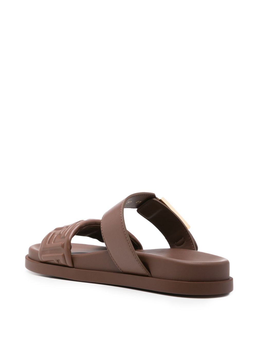 Fendi Sandals Leather Brown