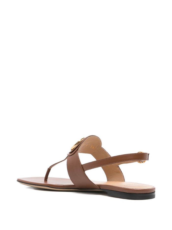 Valentino Garavani Sandals Leather Brown Calf