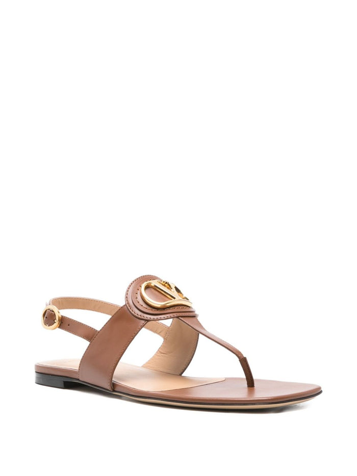 Valentino Garavani Sandals Leather Brown Calf