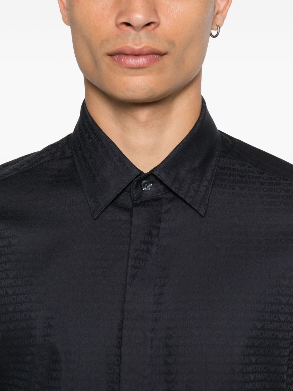Emporio Armani Shirts Blu Cotton