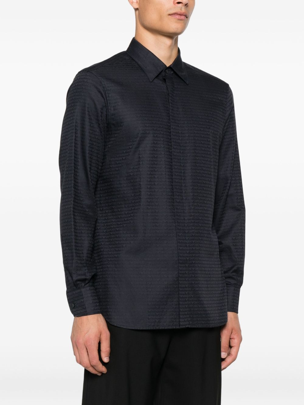 Emporio Armani Shirts Blu Cotton