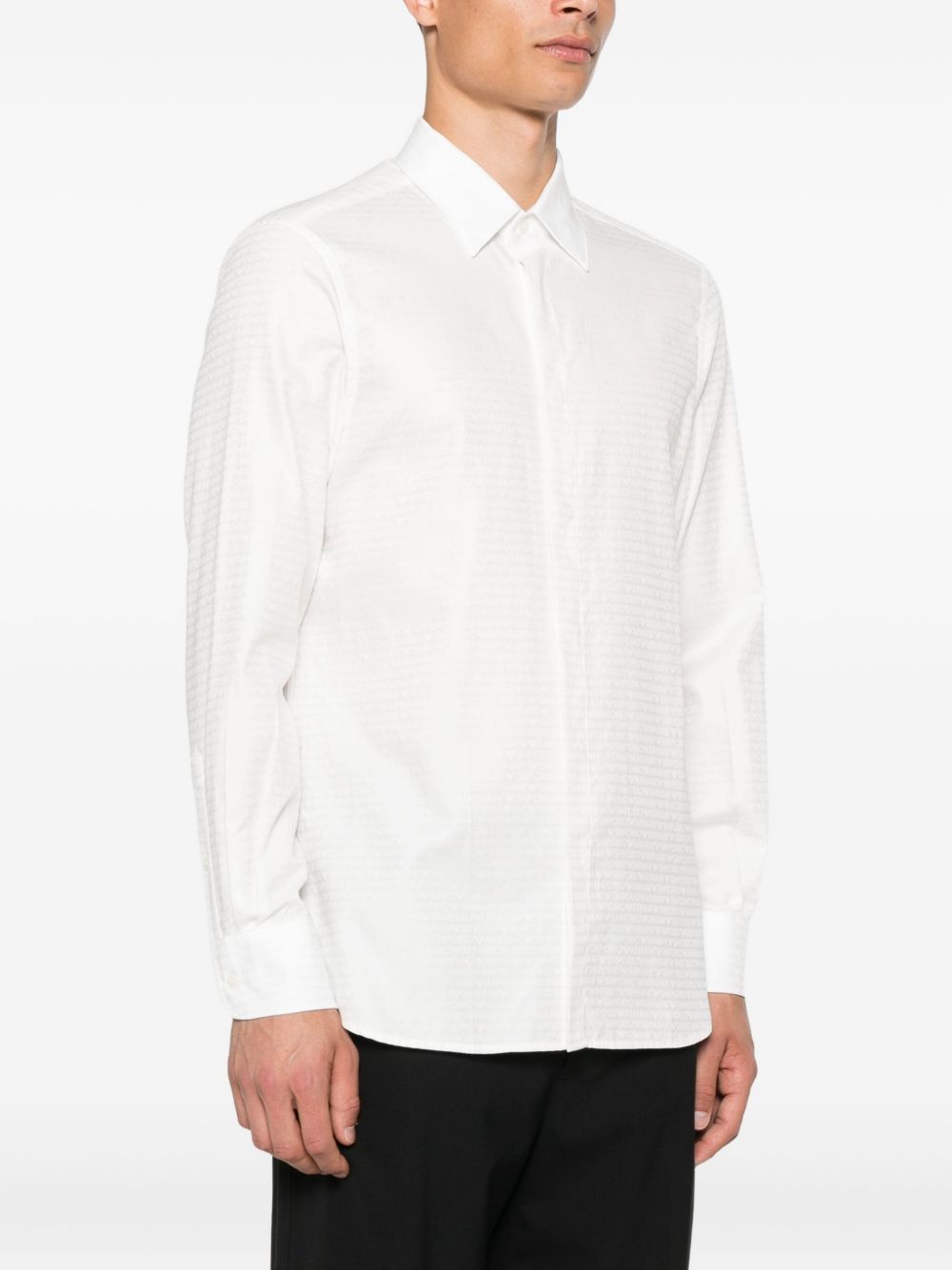Emporio Armani Shirts Bianco Cotton