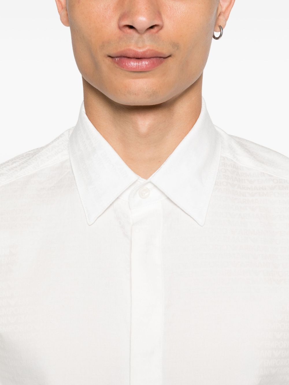 Emporio Armani Shirts Bianco Cotton