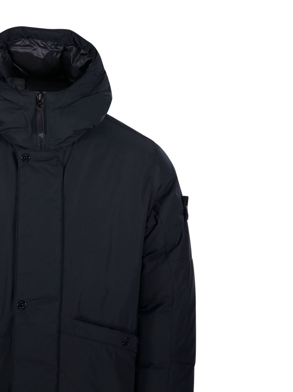 Stone Island Coats Black Polyester