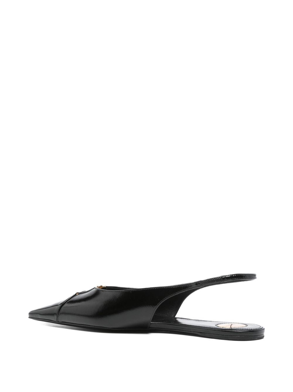 Saint Laurent Flat Shoes Black Outer: Calf Leather