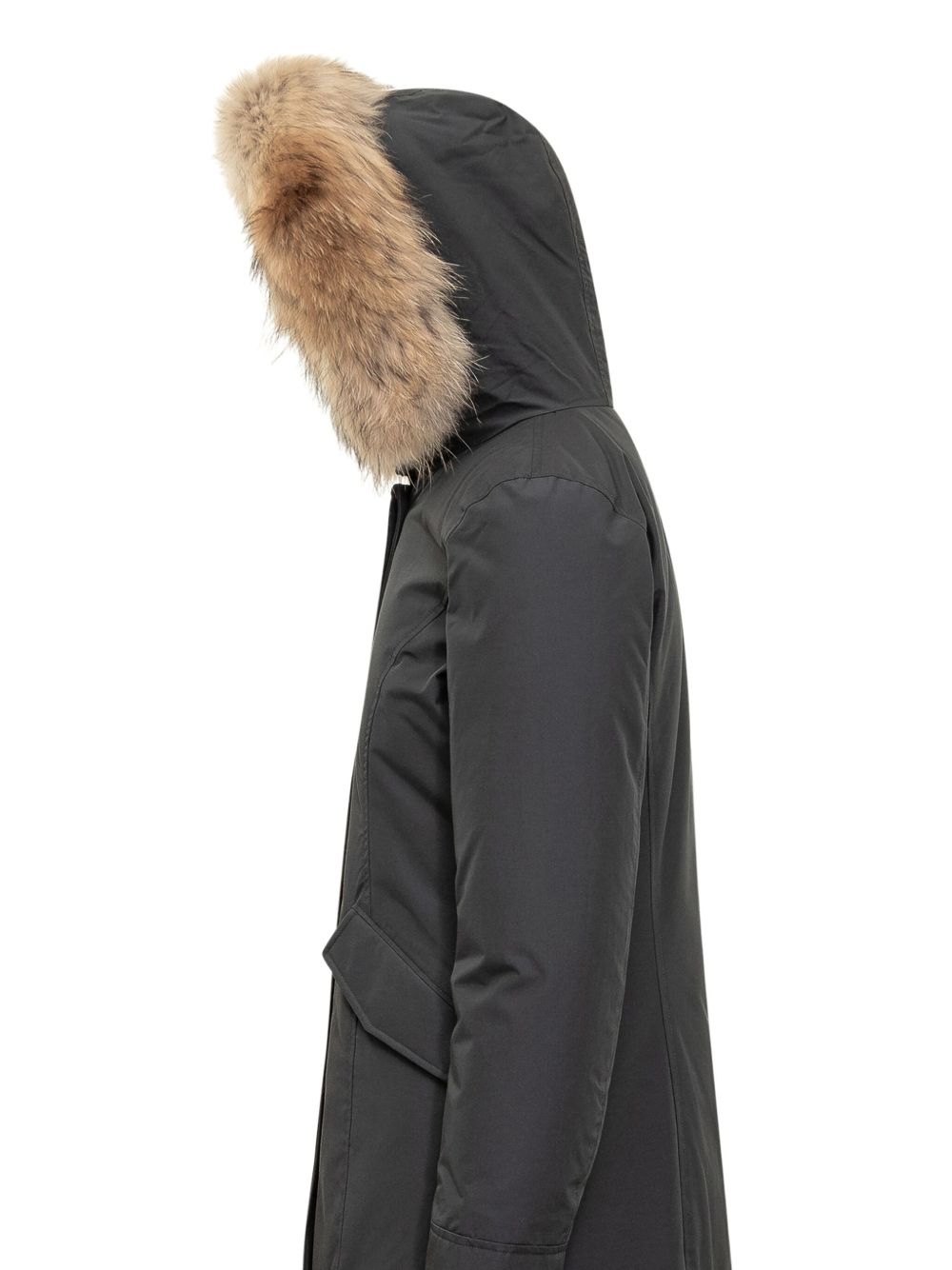 Woolrich Coats Blu Cotton Polyamide