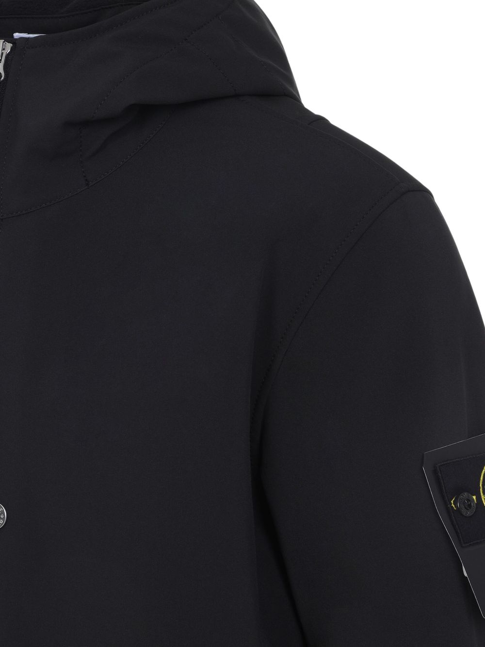 Stone Island Coats Black Synthetic->polyester100.0 %