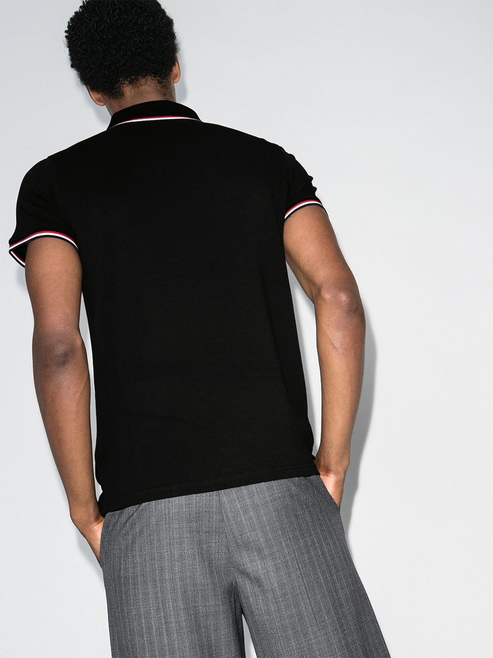 Moncler T-Shirts And Polos Black Base Fabric: Cotton