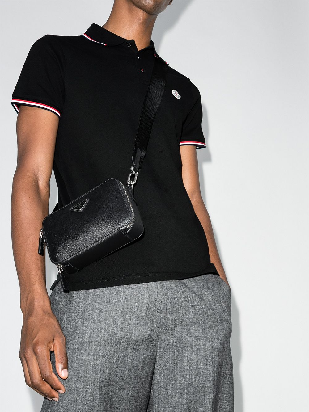 Moncler T-Shirts And Polos Black Base Fabric: Cotton