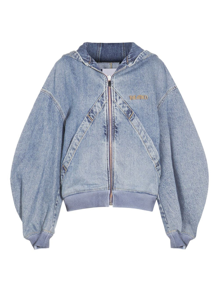 The Attico Coats Clear Blue Outer: Cotton