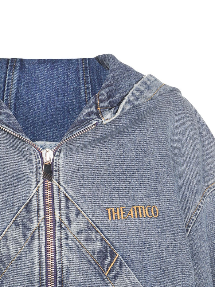 The Attico Coats Clear Blue Outer: Cotton