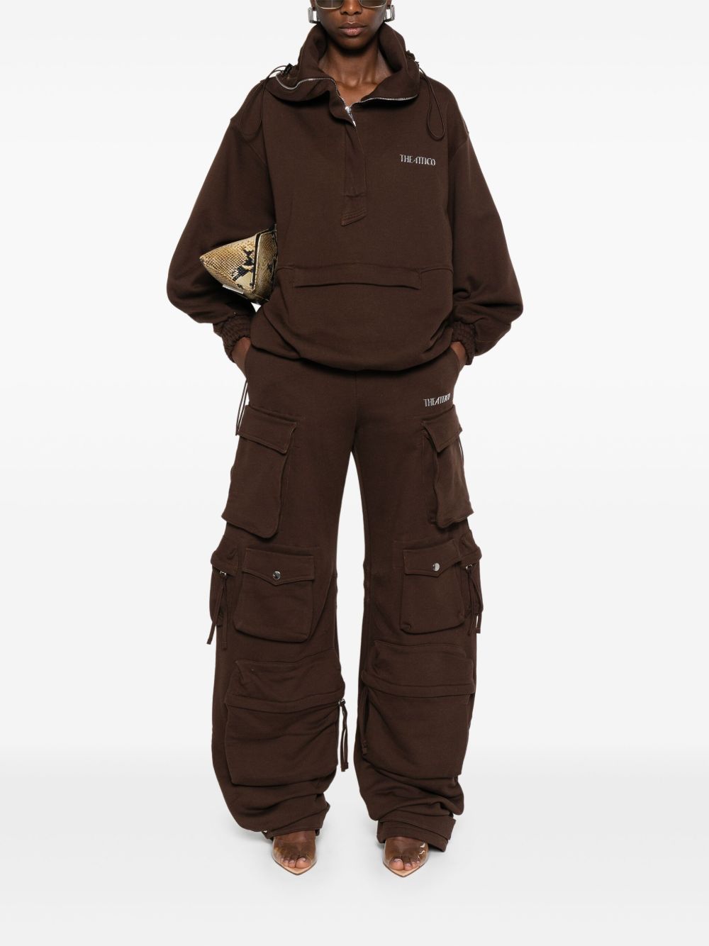 The Attico Sweaters Brown Cotton